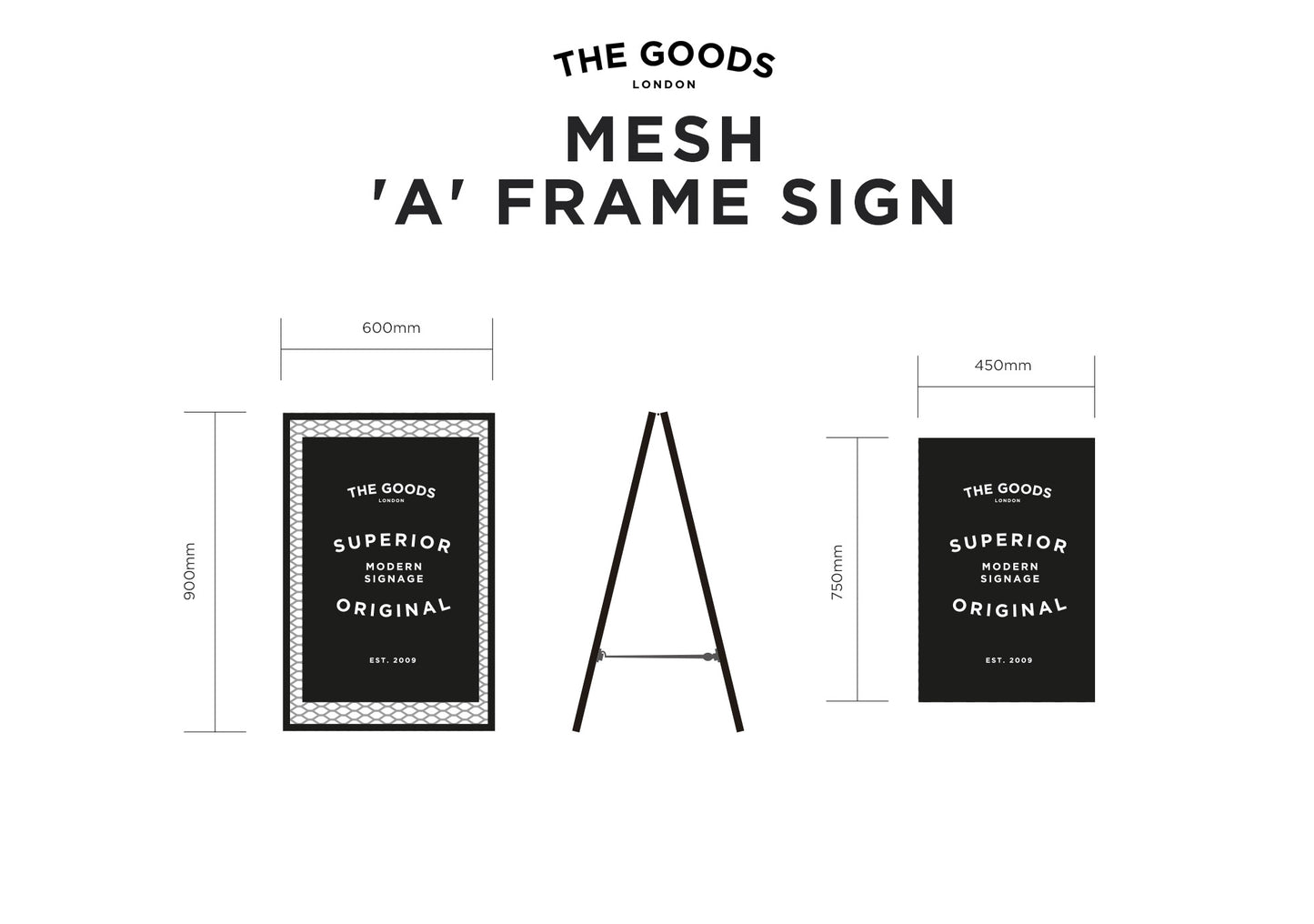 'The Barbican' - Mesh 'A' Frame Pavement Sign