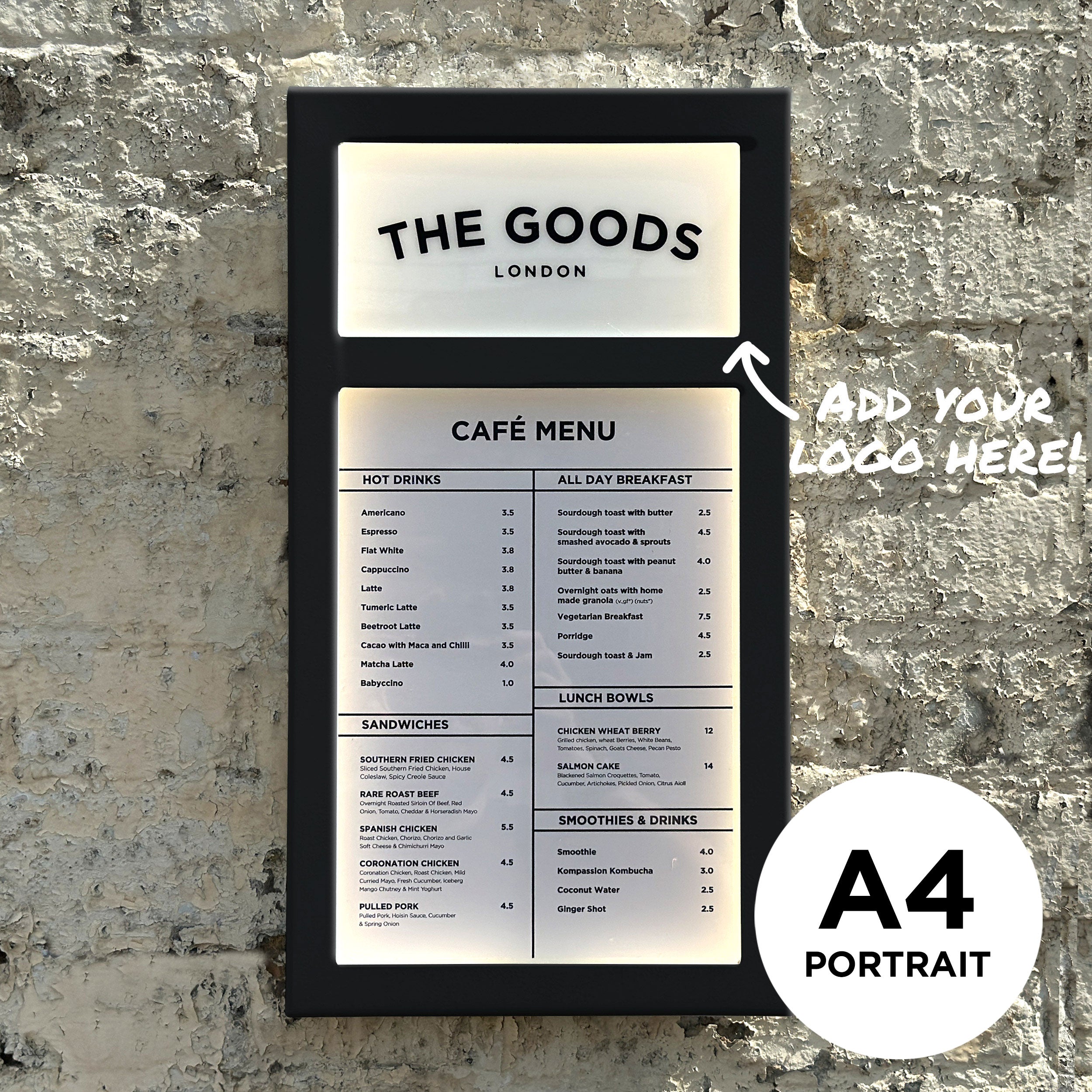 Case Filemenu Personalised Illuminated Black Menu Case with your brand logo โ The ...