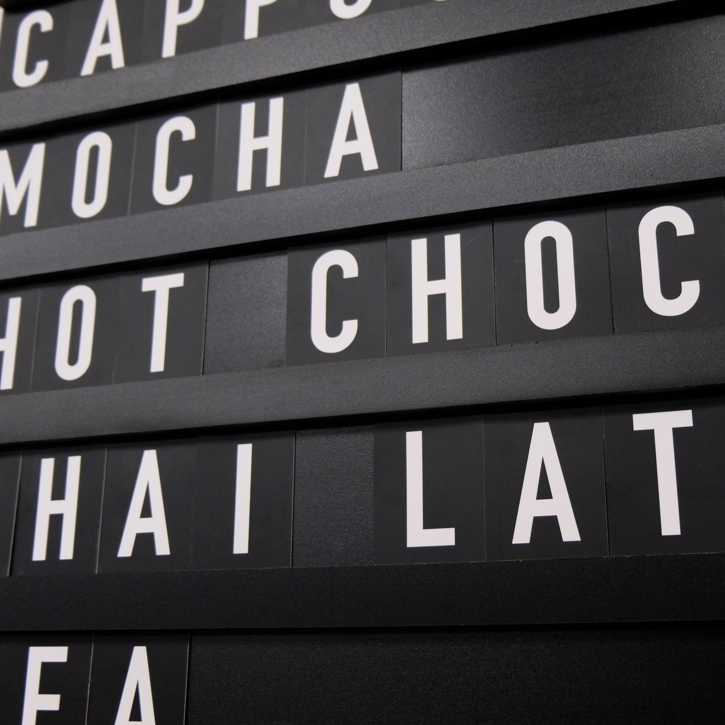Menu Board Letters
