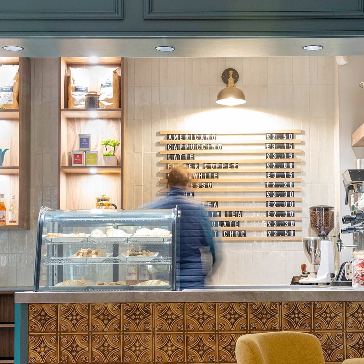 Coffee Wall Menu with letters