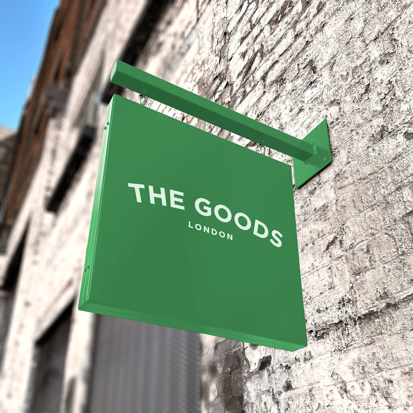 Green Hanging Sign