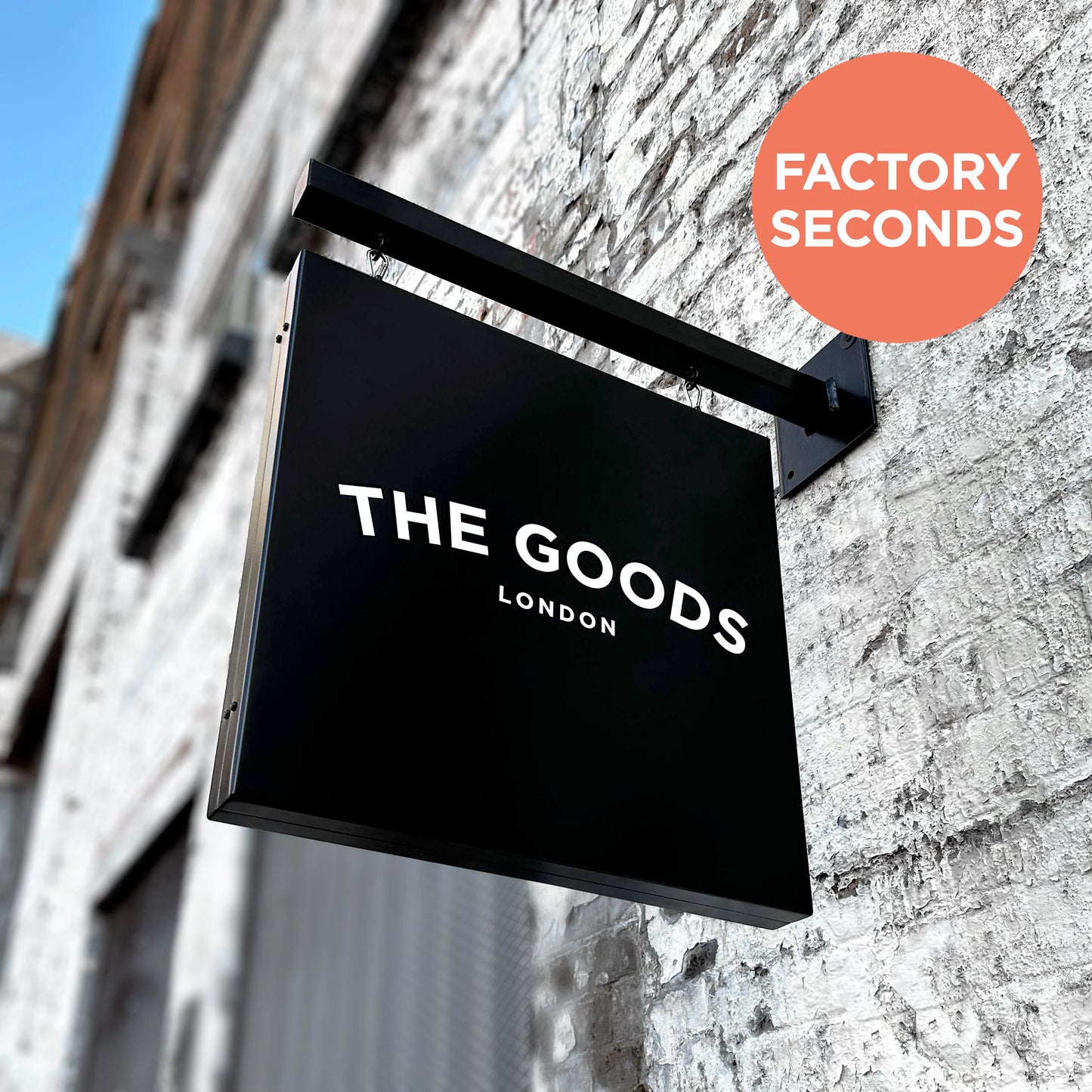 'The Bank' - Outdoor metal box hanging swing sign ***FACTORY SECONDS***
