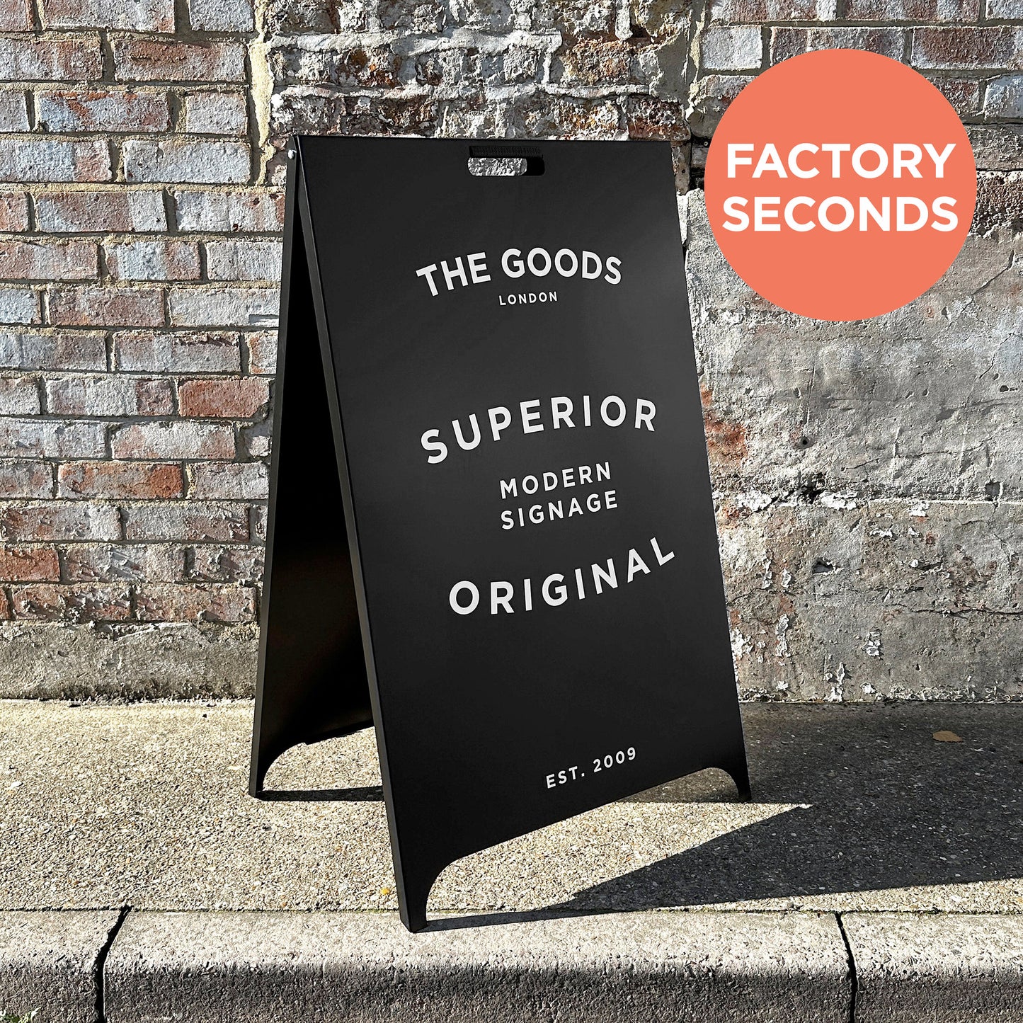 Factory Seconds Pavement Signs