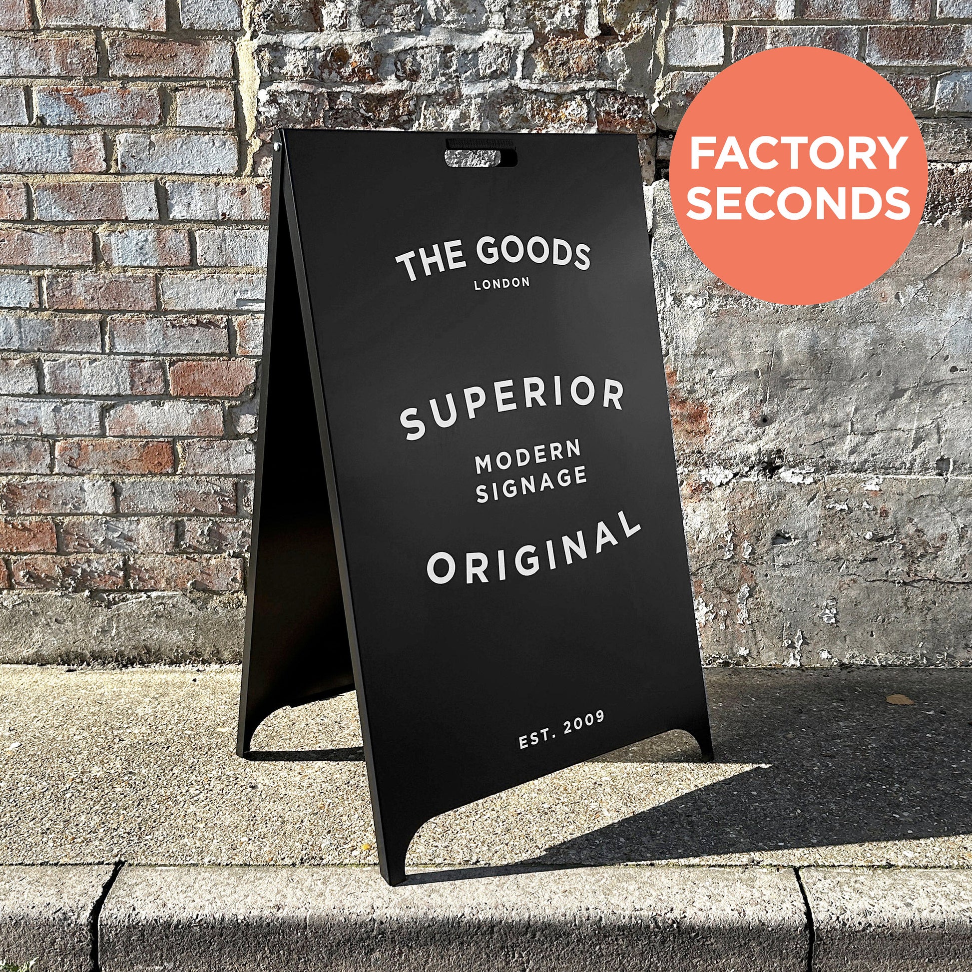 Factory Seconds Pavement Signs