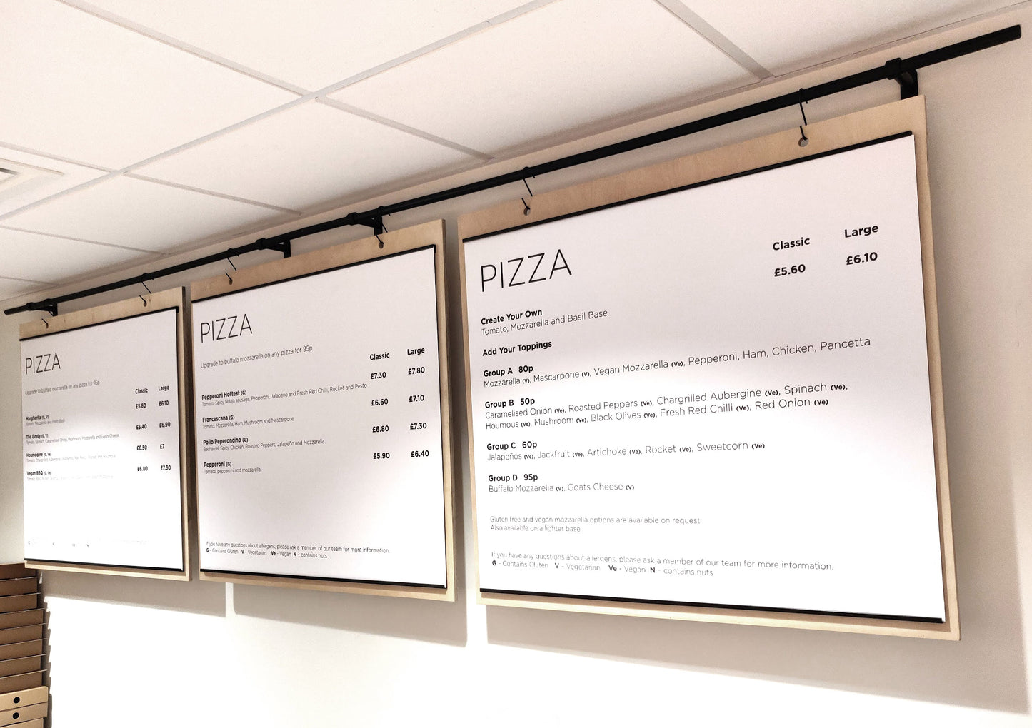 'The Barnsbury' - Industrial Hanging Café Menu Display