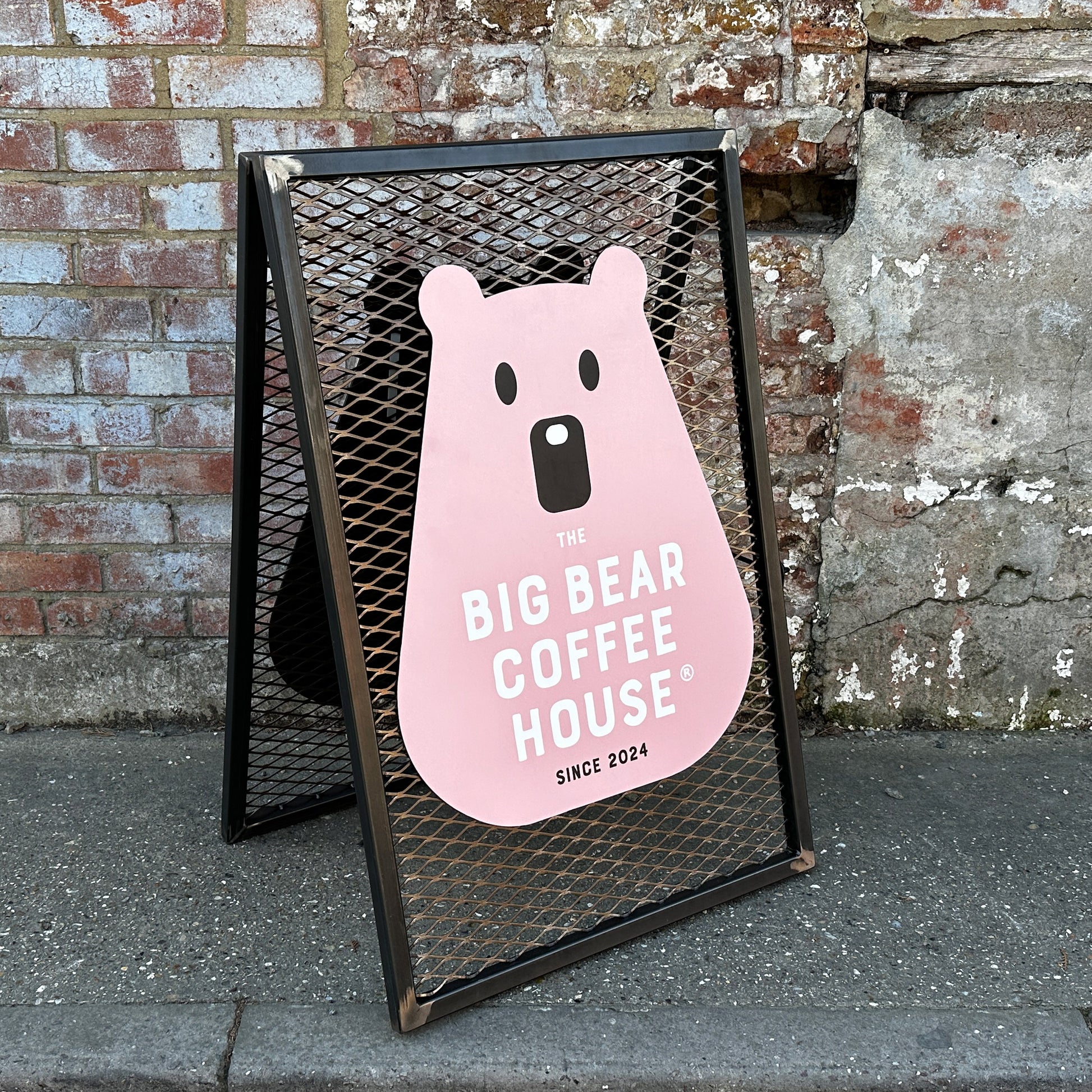 Mesh raw steel A frame sign