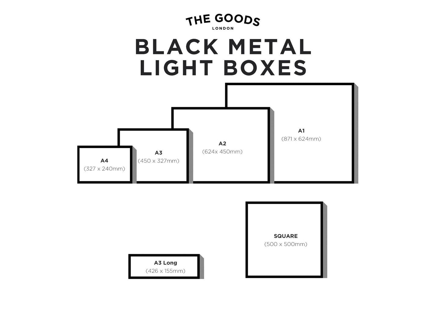 Metal Light Boxes Technical Drawing