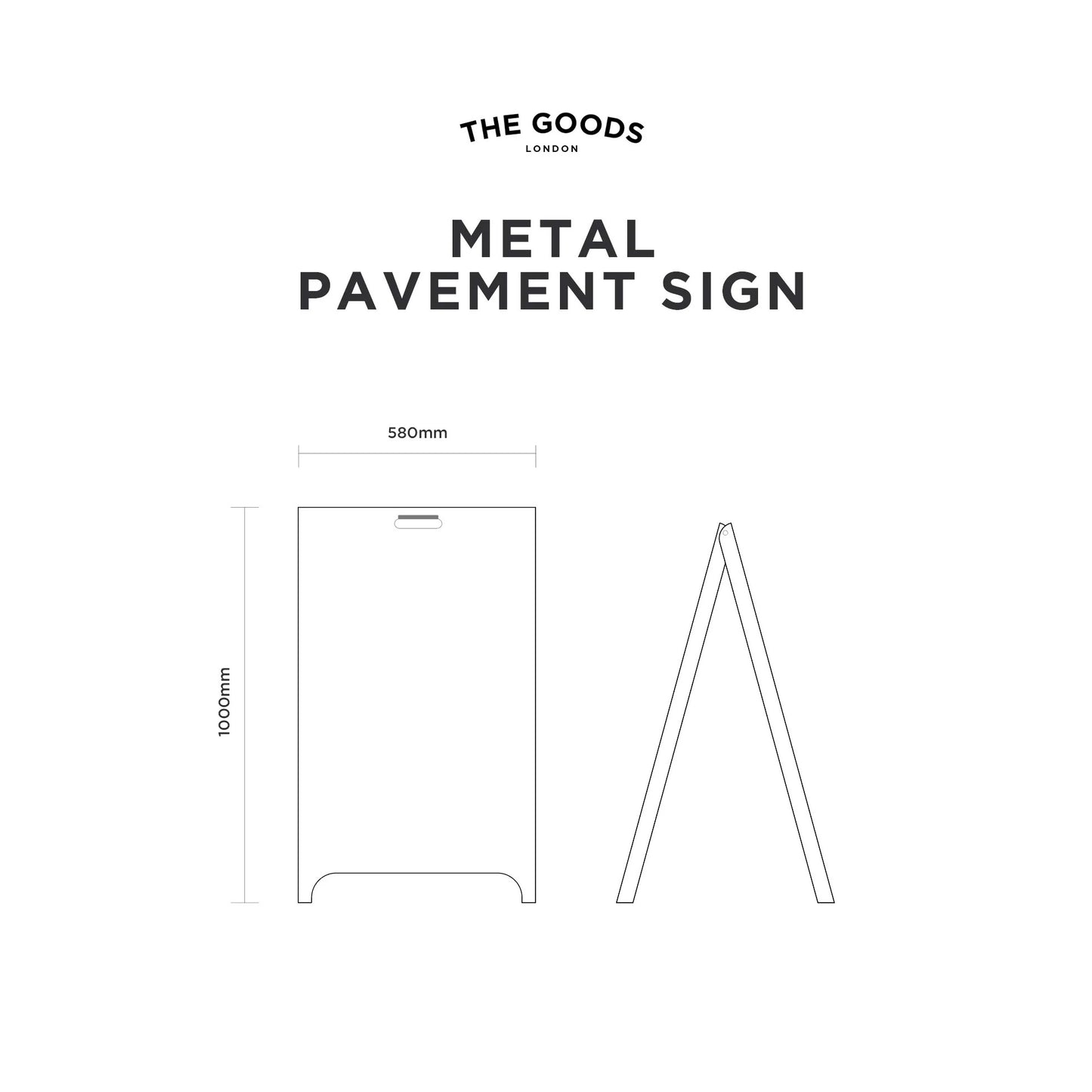Metal Pavemnt Sign Technical 