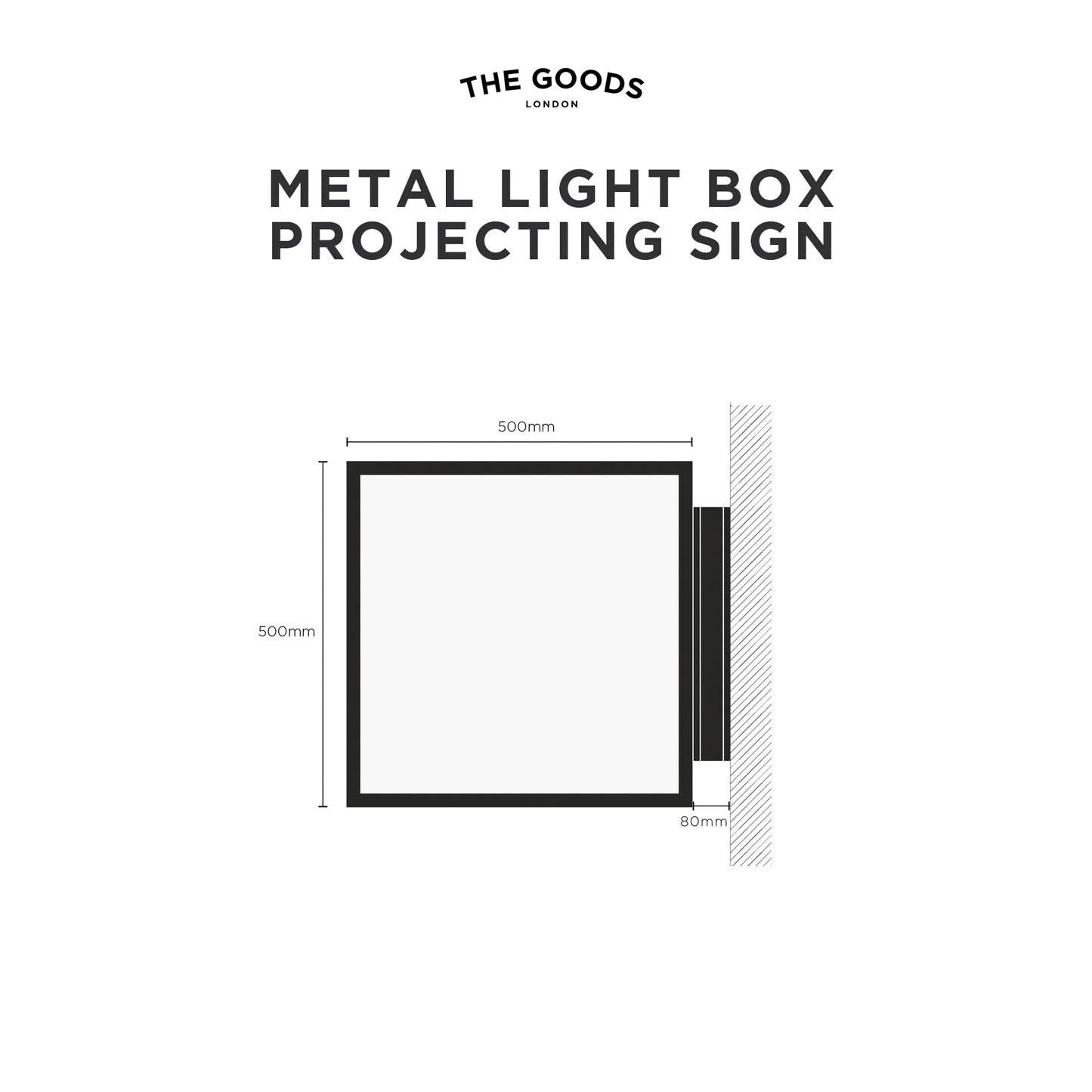 Metal Projecting Light Box Sign