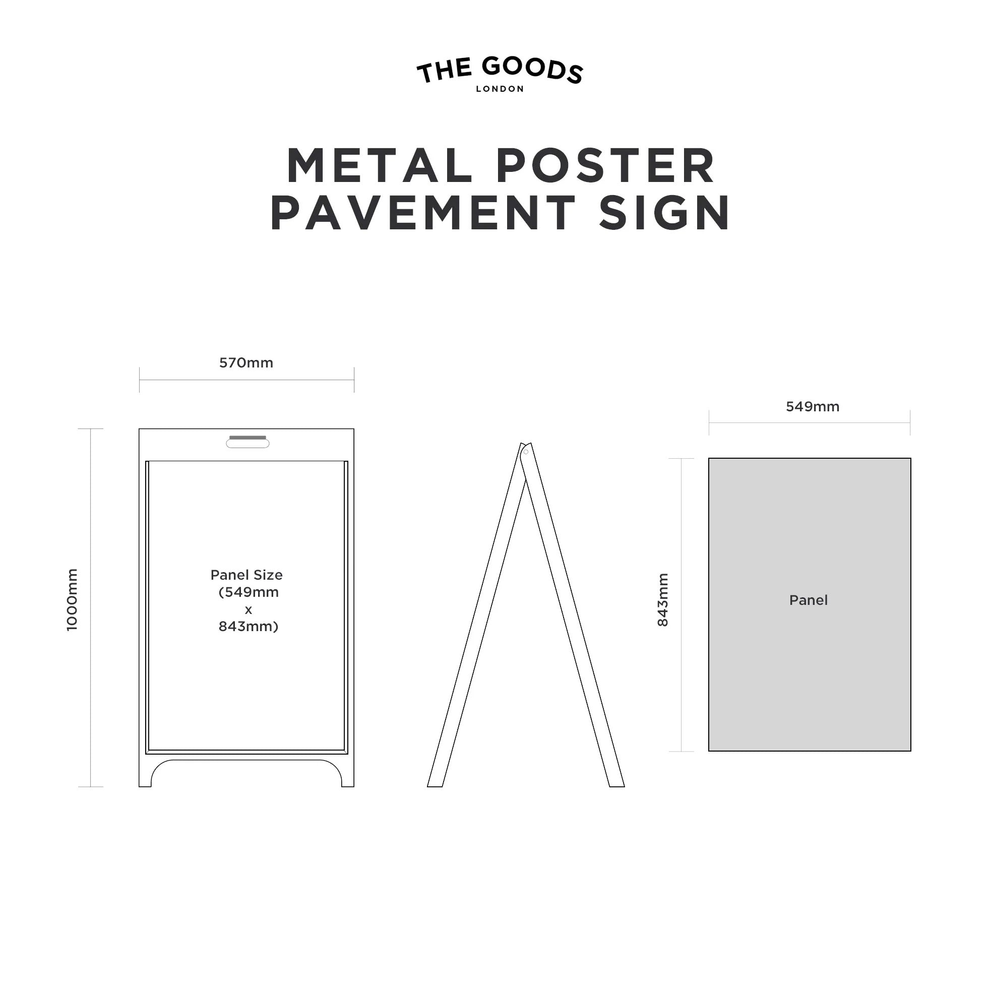 'The Ealing' - Poster Pavement Sign (Any Colour) – The Goods London