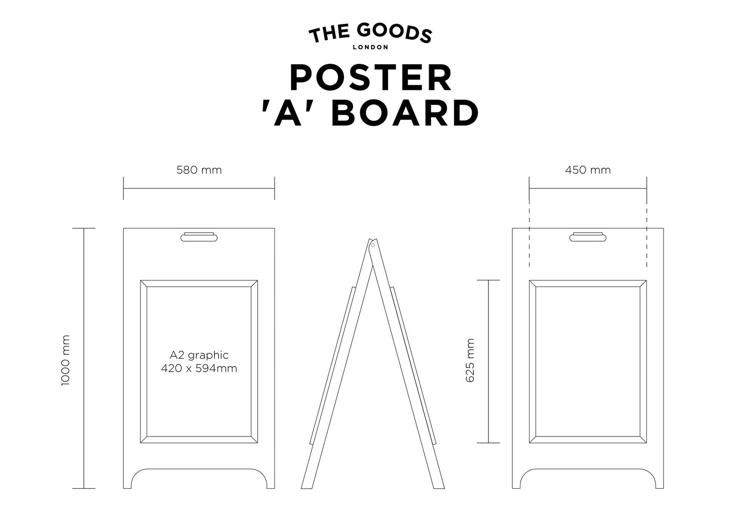 Poster A Frame Technical Drawing