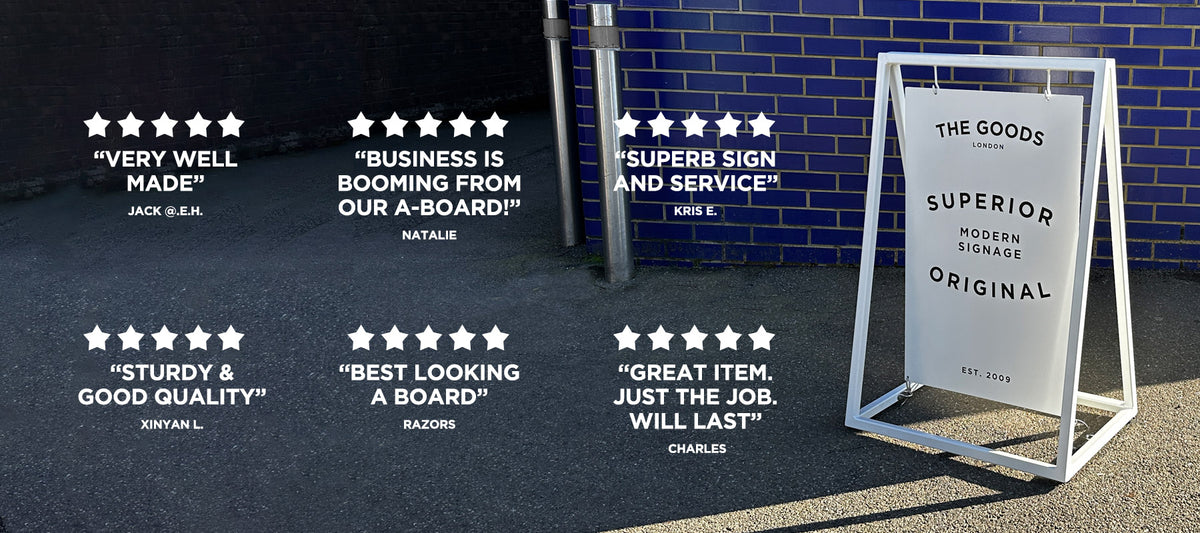 The Goods • London - Sign Shop. Buy A Boards & Pavement Signs online ...