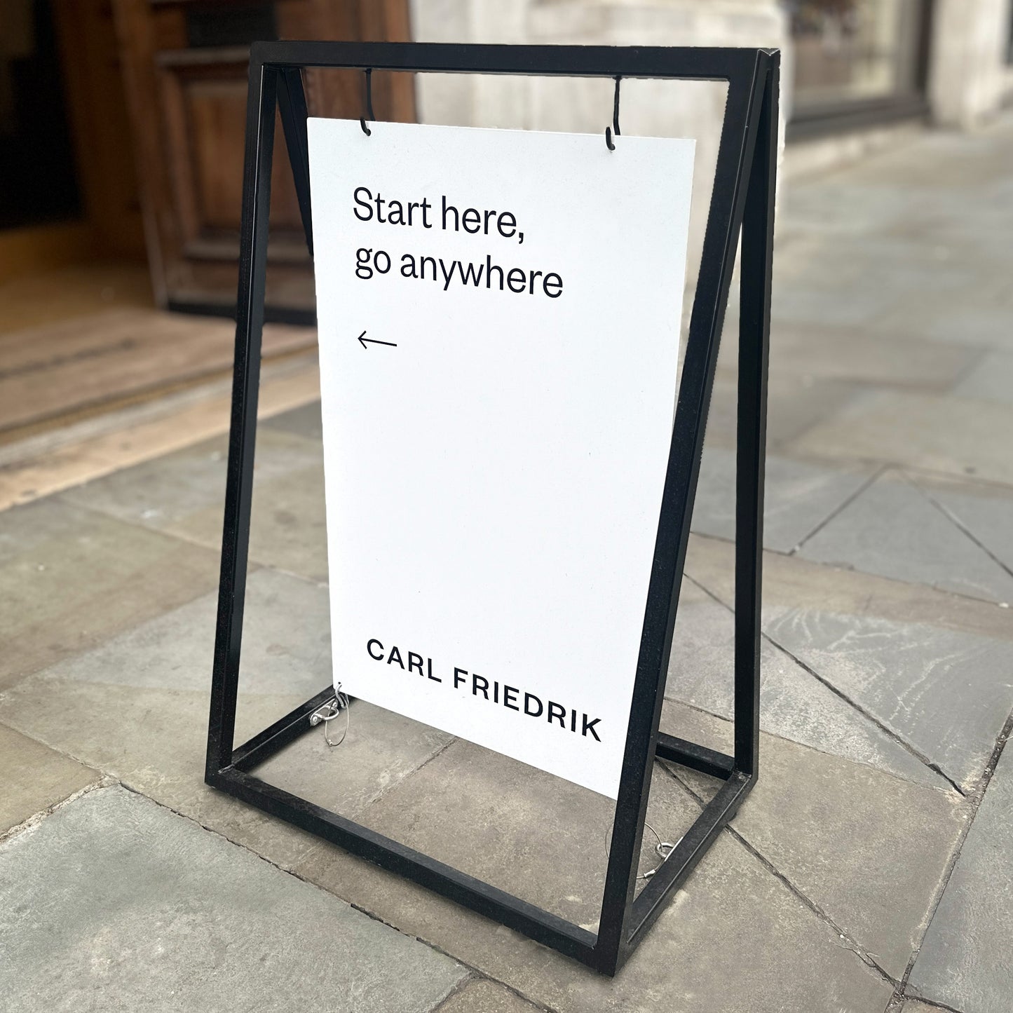 Black Swinging A Frame Sign