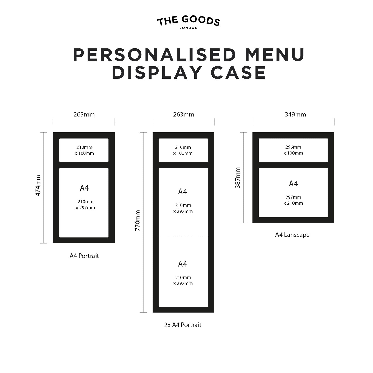 Technical Drawing for menu case