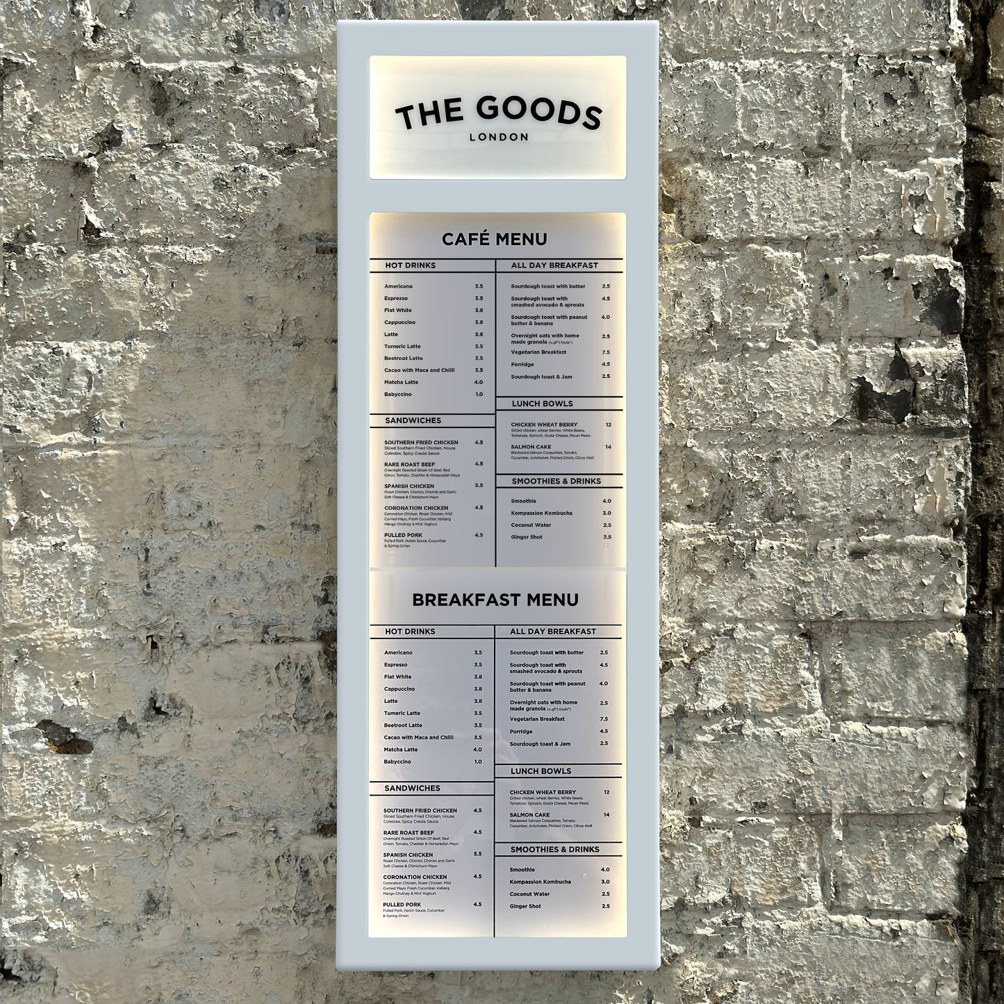 Menu Case with restaurant logo