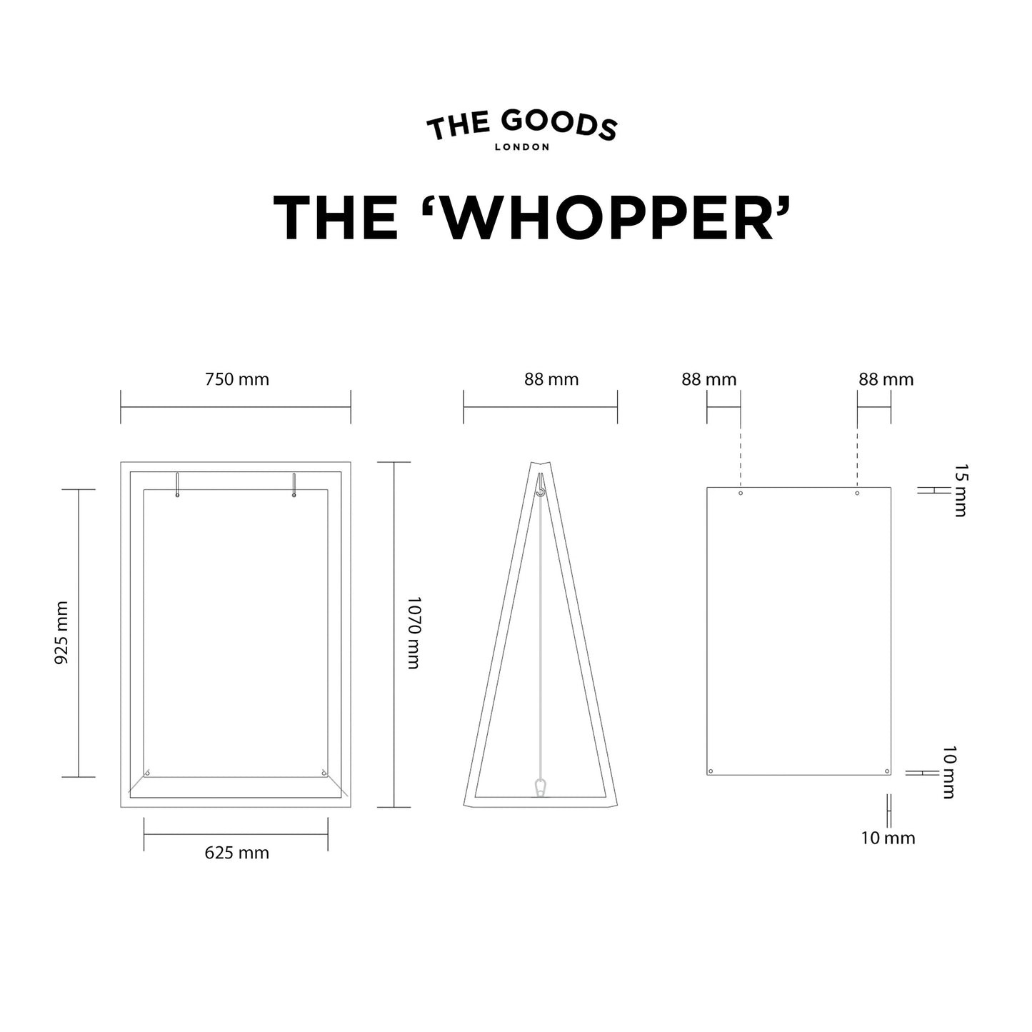 The 'Whopper' - XL Metal 'A' frame with Swinging Panel (Any Colour!)