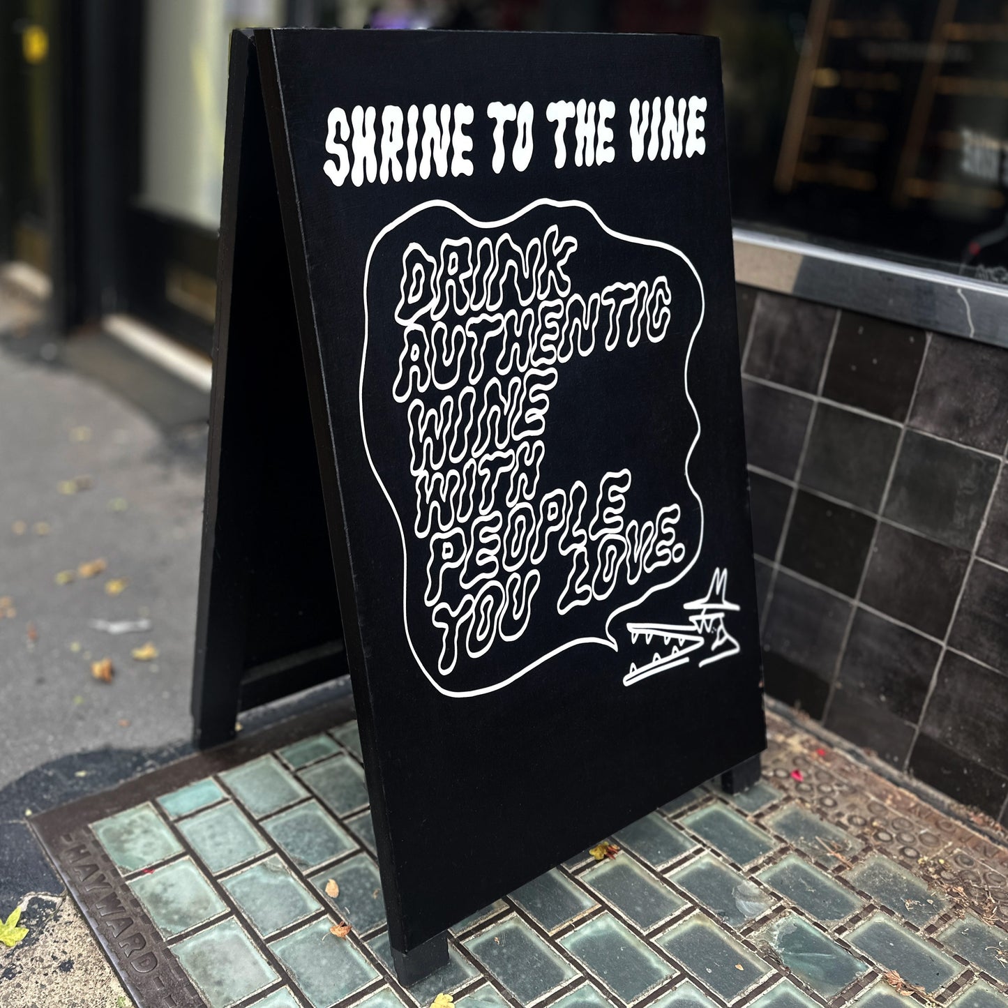 Black Painted Wood A Board