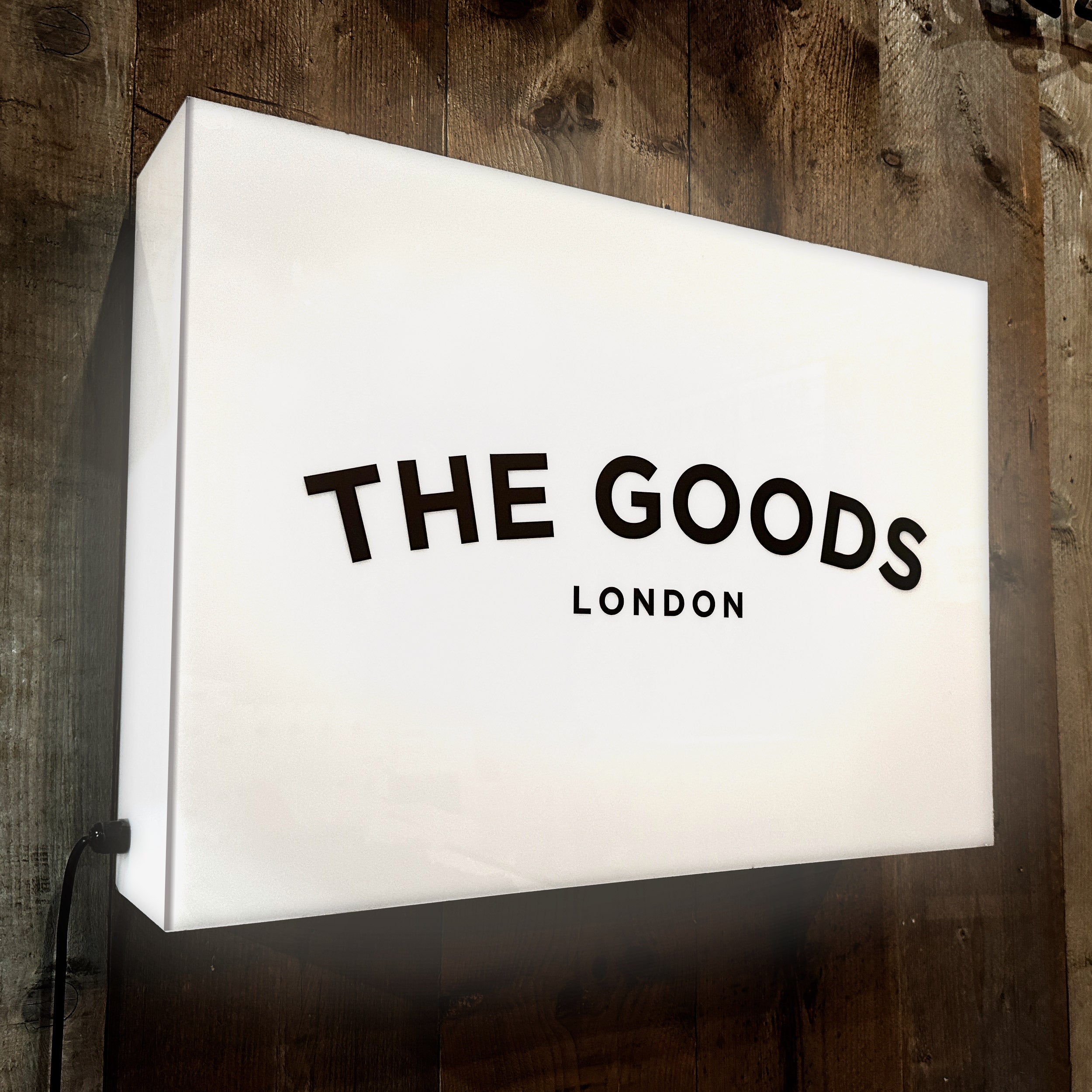 'The Highbury' - Frameless Acrylic Light Box Sign – The Goods London