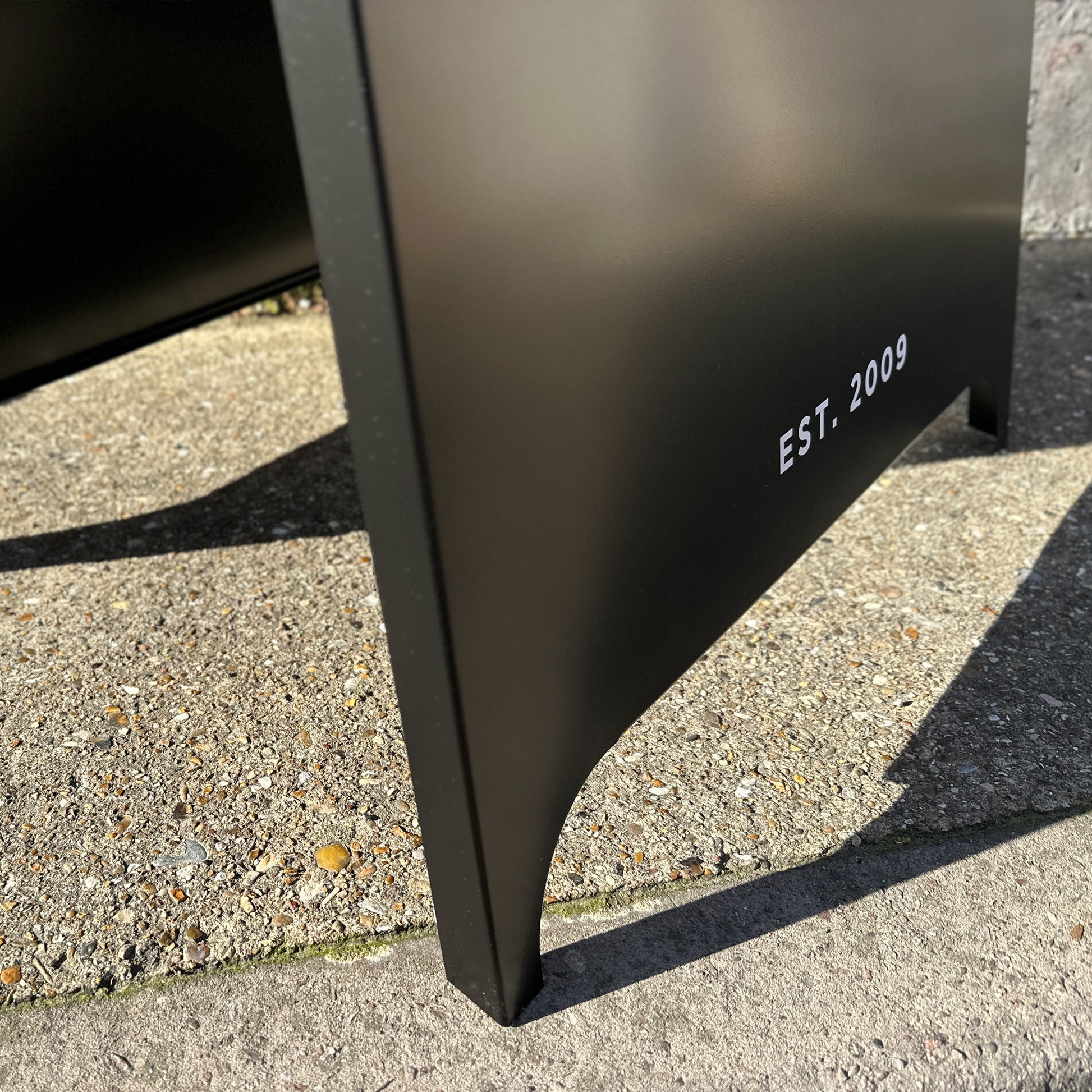 Black Metal A Board Sign Detail