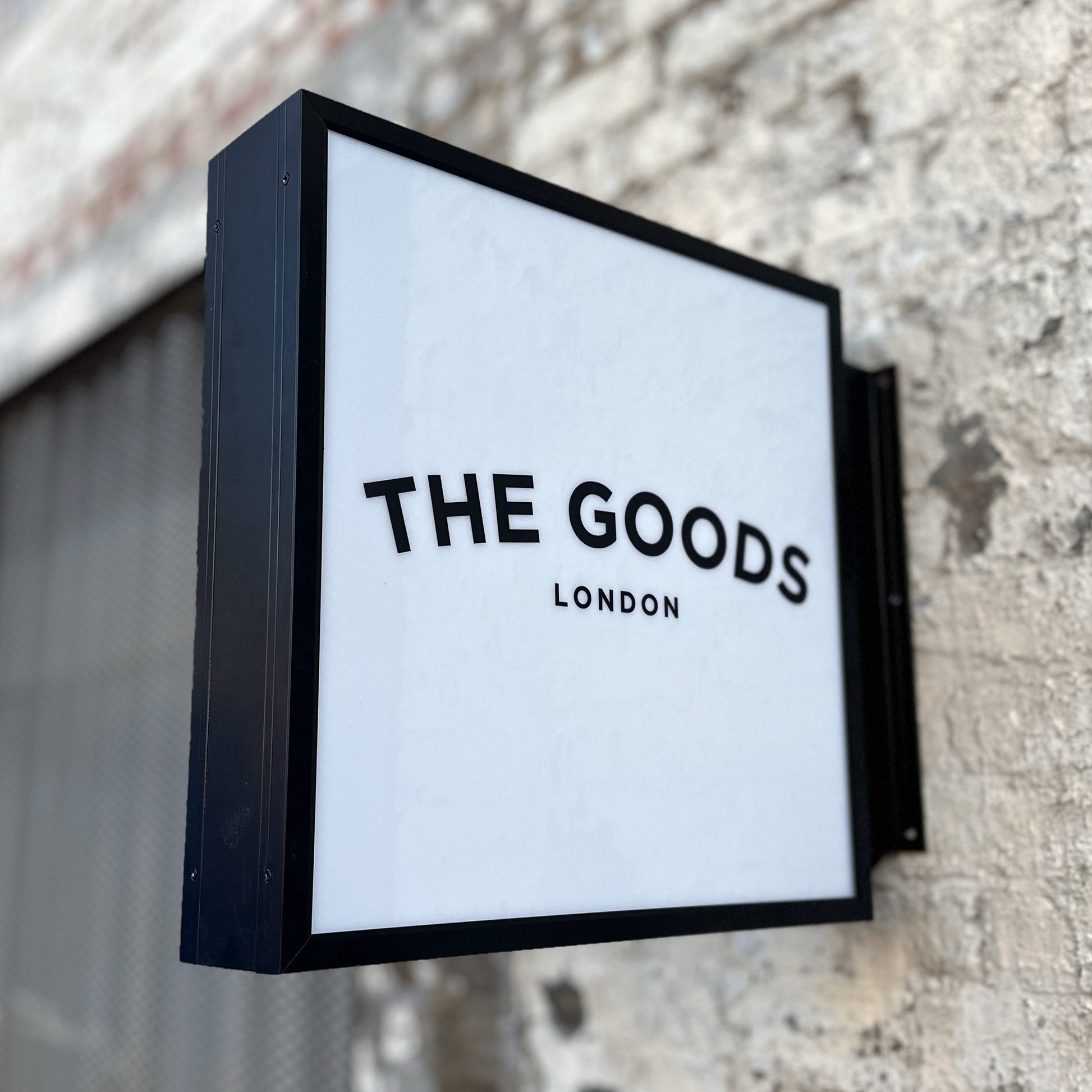 Black Metal Light Box Double Sided Sign