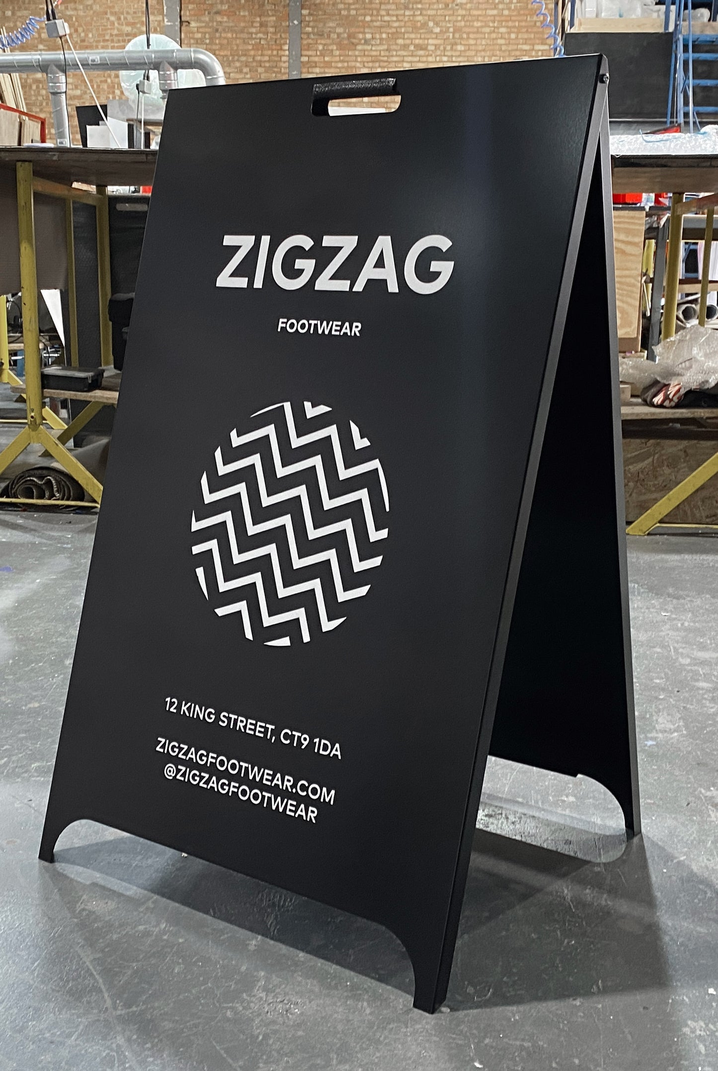 'The Fitzrovia' - Metal Pavement Sign