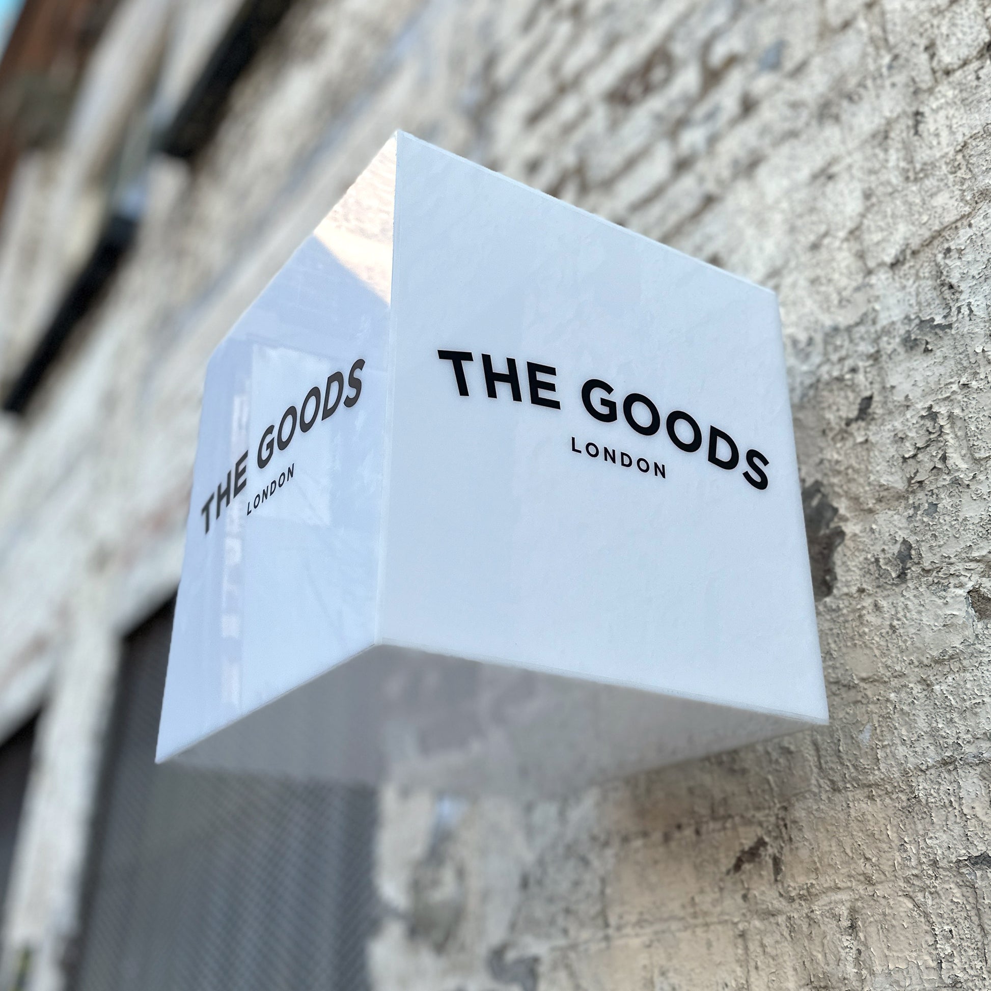 Cube Light Box Projecting Sign
