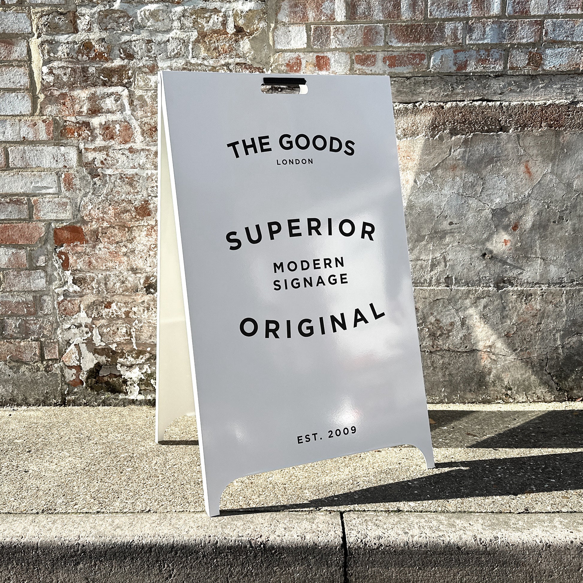 White Metal A Board Sign