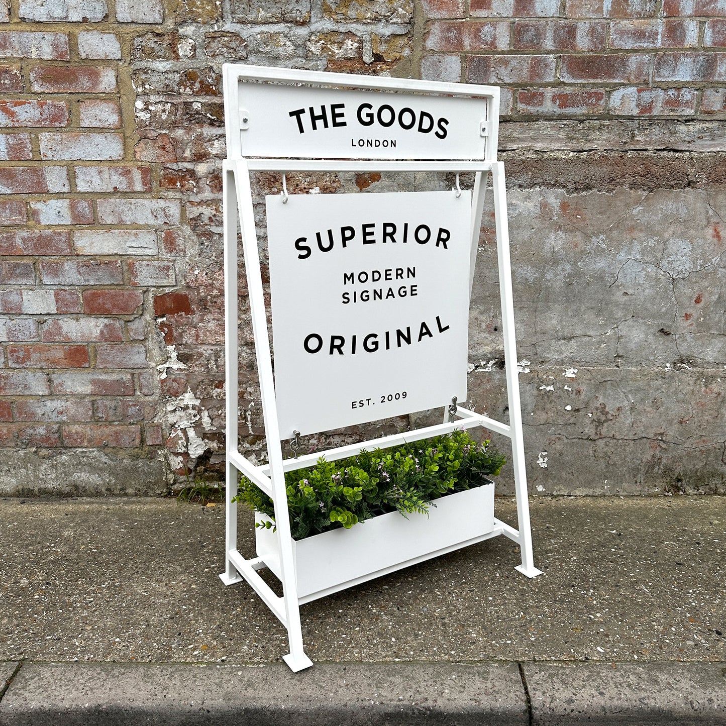 'The Piccadilly' - 'A' board  Sign Planter (Black)