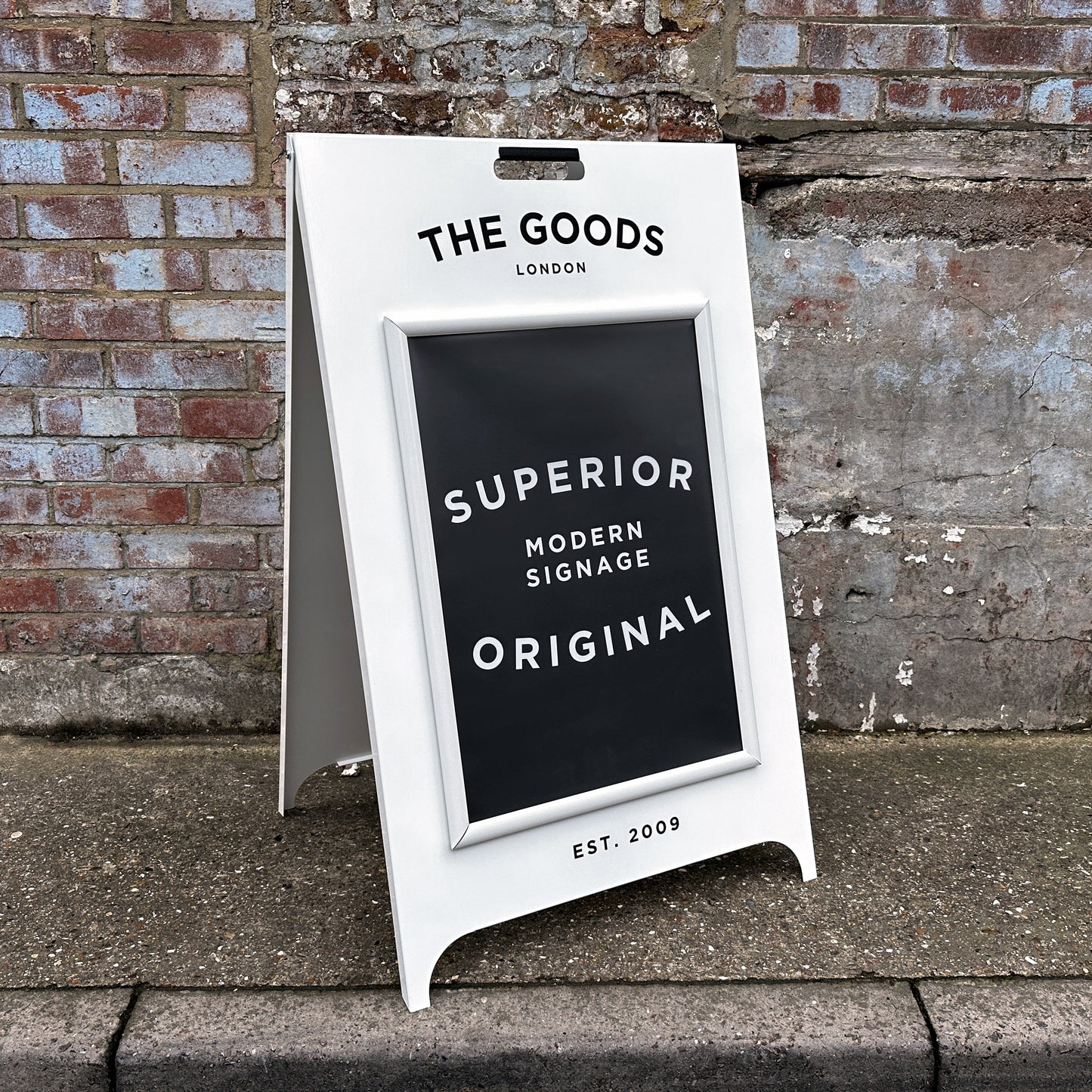 White Poster A Board Sign with snap frame