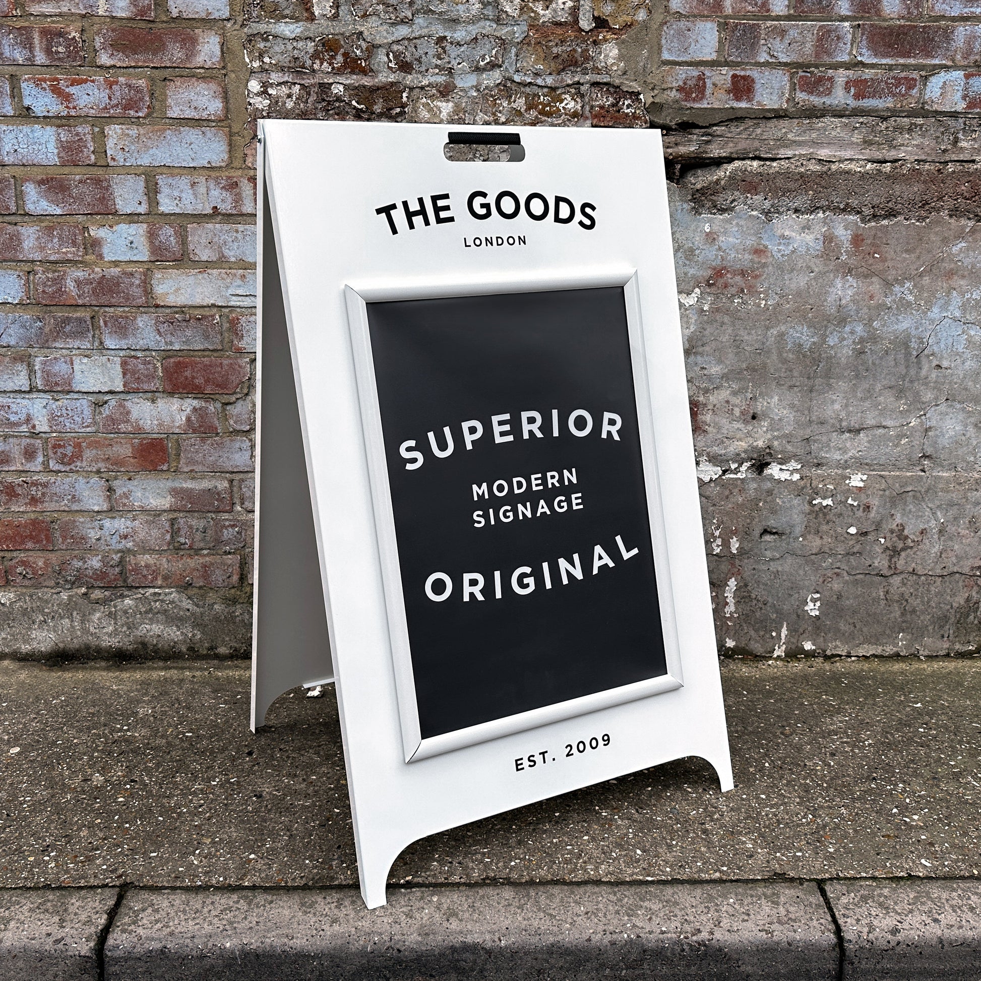 White Poster A Board Sign with snap frame